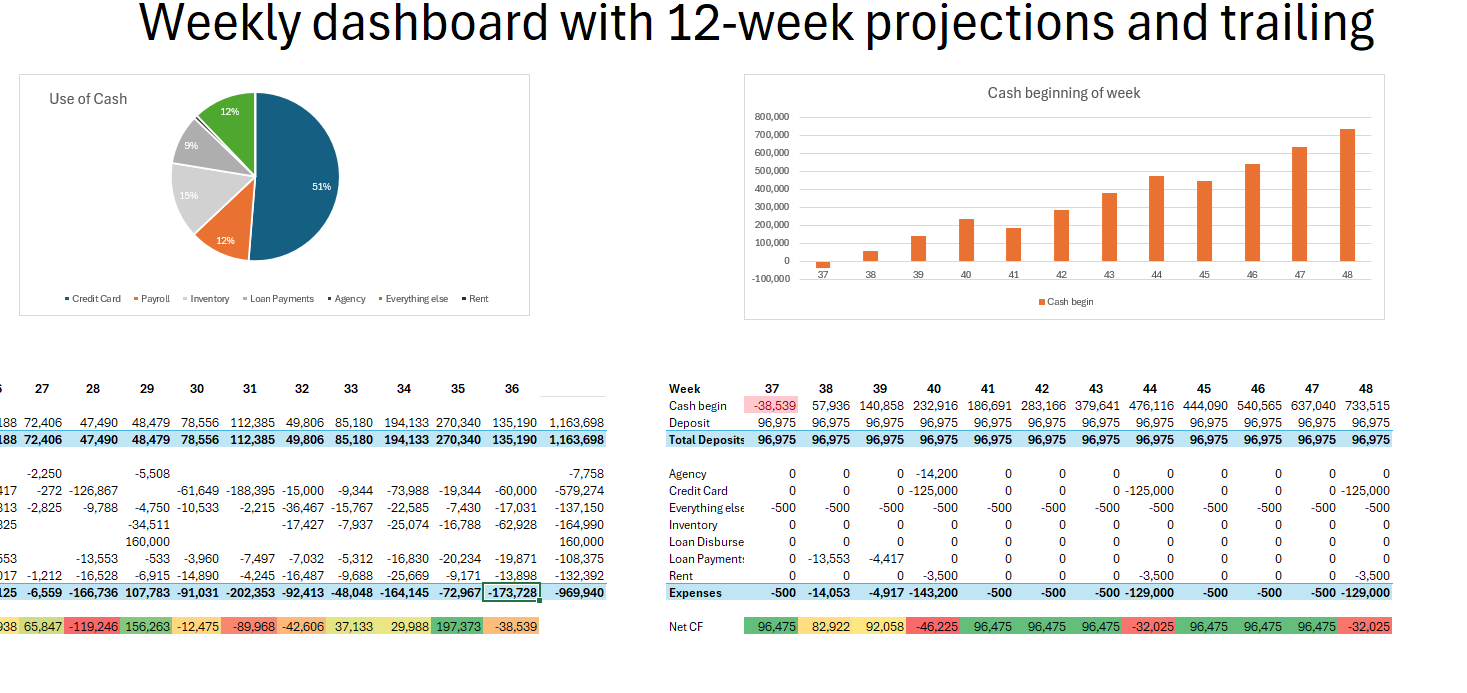 12-Week Cash Flow Forecasts